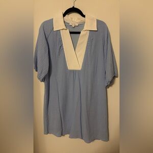 Thml size medium never worn Elegant Blue V-Neck Women's dress smoke free home